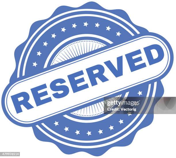 reserved - reserved sign stock illustrations