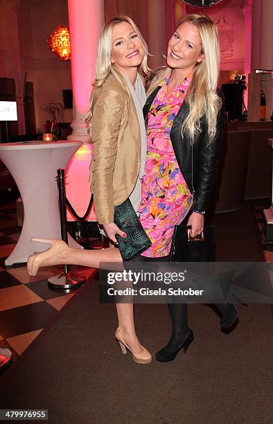 Valentina and sister Cheyenne Pahde attend the AMREF Charity Gala 'Come Fly With Us' at Rilano No. 6 on March 21, 2014 in Munich, Germany.