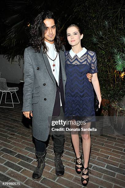Actors Avan Jogia and Zoey Deutch attend the Sandro Paris celebration at Chateau Marmont with a special performance by Polica at Chateau Marmont on...