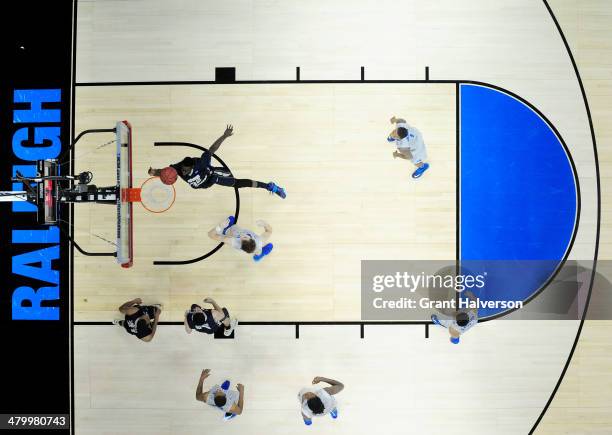 Isaiah Armwood of the George Washington Colonials shoots against the Memphis Tigers in the second half during the Second Round of the 2014 NCAA...