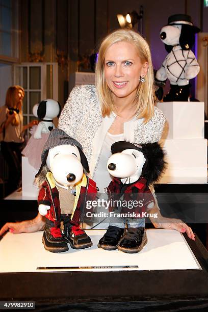 Tamara von Nayhauss attends the Snoopy & Belle Vernissage at Mercedes-Benz Fashion Week Berlin Spring/Summer 2016 at Ermelerhaus on July 08, 2015 in...