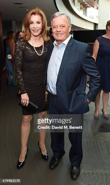 Stefanie Powers and Tony Blackburn attend the Arqiva Commercial Radio Awards at The Roundhouse on July 8, 2015 in London, England.