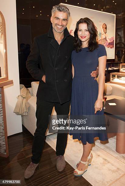 Francois Vincentelli and guest attend the Fred Boutique Opening as part of Paris Fashion Week Haute Couture Fall/Winter 2015/2016 on July 8, 2015 in...