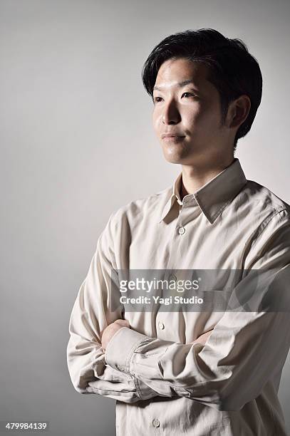 portrait of man,japan - man looking away ストックフォトと画像