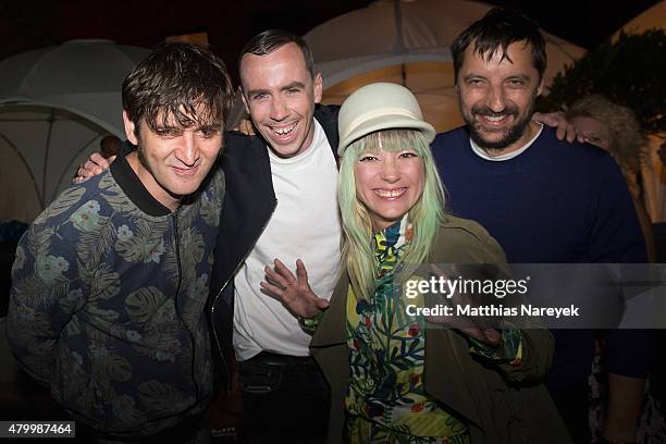 Mieze Katz and her band MIA attend the Guido Maria Kretschmer after show party during the Mercedes-Benz Fashion Week Berlin Spring/Summer 2016 on...