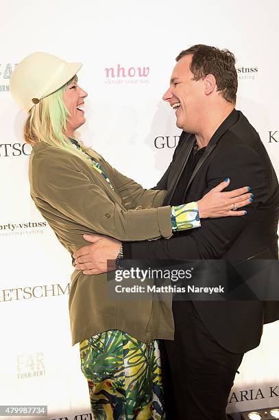 Mieze Katz and Guido Maria Kretschmer attend the Guido Maria Kretschmer after show party during the Mercedes-Benz Fashion Week Berlin Spring/Summer...