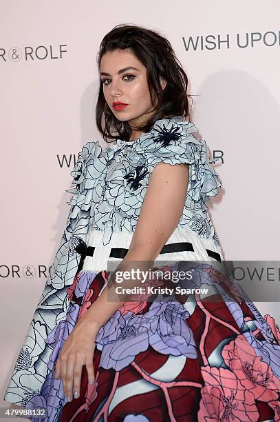 Charli XCX attends the Viktor & Rolf FlowerBomb Fragrance 10th Anniversary Party as part of Paris Fashion Week Haute Couture Fall/Winter 2015/2016 on...