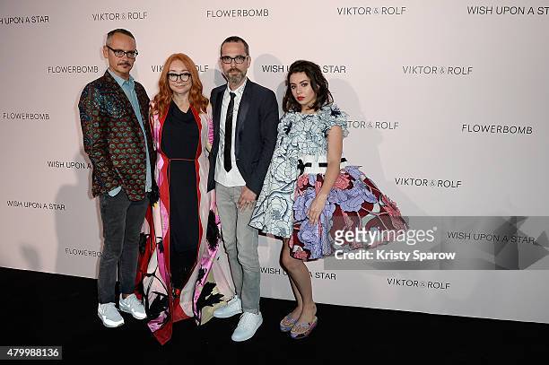 Viktor Horsting,Tori Amos, Rolf Snoeren and Charli XCX attend the Viktor & Rolf FlowerBomb Fragrance 10th Anniversary Party as part of Paris Fashion...