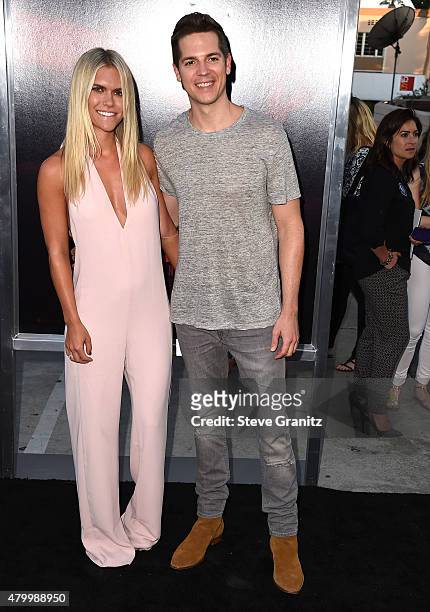 Lauren Scruggs and Jason Kennedy arrives at the "The Gallows" Los Angeles Premiere at Hollywood High School on July 7, 2015 in Los Angeles,...