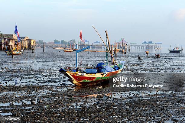 The scattered plastic trash brought in by strong waves seen at Kenjeran Beach on World Water Day March 22, 2014 in Surabaya, Indonesia. World Water...