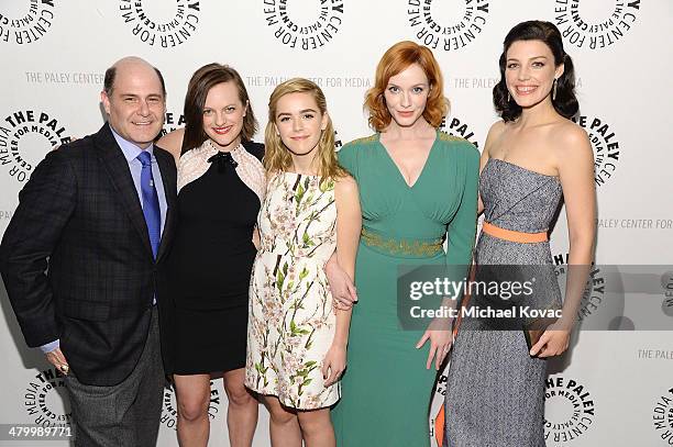 Matthew Weiner, actors Elisabeth Moss, Kiernan Shipka, Christina Hendricks, and Jessica Pare attend The Paley Center For Media's PaleyFest 2014...