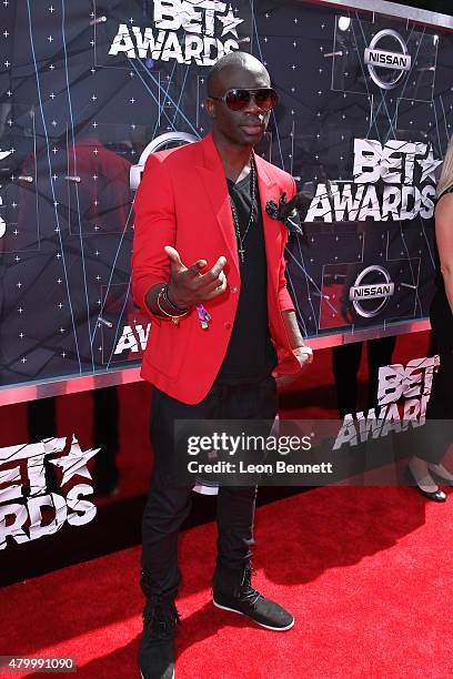 Actor Sam Sarpong arrived at the BET & Make A Wish Foundation Recipients BET Experience At LA. Live Red Carpet arrivals - Weekend Events on June 28,...