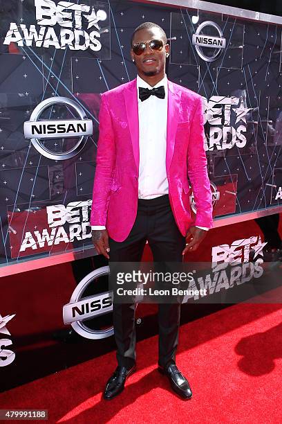 Ben McLemore arrived at the BET & Make A Wish Foundation Recipients BET Experience At LA. Live Red Carpet arrivals - Weekend Events on June 28, 2015...