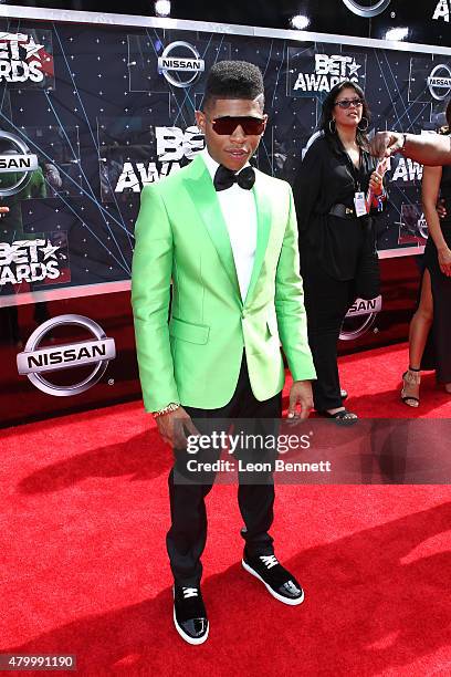 Actor Bryshere Y. Gray arrived at the BET & Make A Wish Foundation Recipients BET Experience At LA. Live Red Carpet arrivals - Weekend Events on June...
