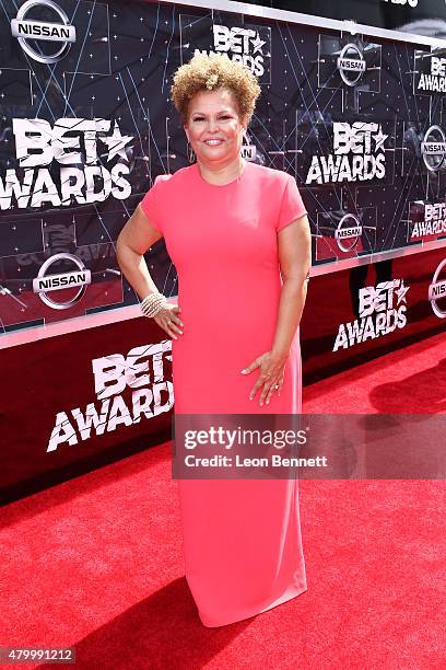 Debra Lee arrived at the BET & Make A Wish Foundation Recipients BET Experience At LA. Live Red Carpet arrivals - Weekend Events on June 28, 2015 in...