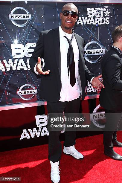 Player Paul Pierce arrived at the BET & Make A Wish Foundation Recipients BET Experience At LA. Live Red Carpet arrivals - Weekend Events on June 28,...