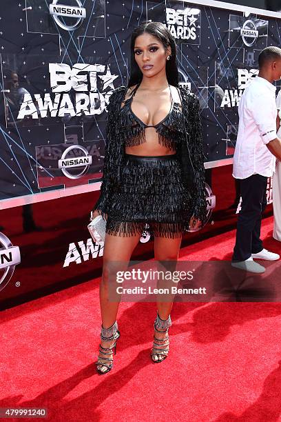 Recording artist Joseline Hernndez arrived at the BET & Make A Wish Foundation Recipients BET Experience At LA. Live Red Carpet arrivals - Weekend...