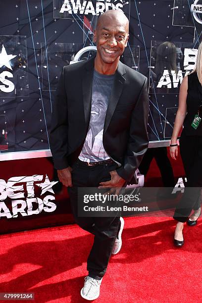 Producer Stephen Hill arrived at the BET & Make A Wish Foundation Recipients BET Experience At LA. Live Red Carpet arrivals - Weekend Events on June...