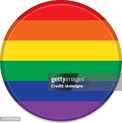 Rainbow or Pride Button, Icon Rainbow or Pride Button, Icon