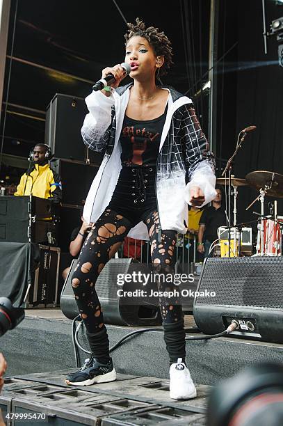 Willow Smith performs on day 3 of the New Look Wireless Festival at Finsbury Park on July 5, 2015 in London, England.