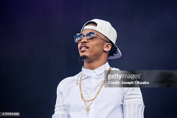 August Alsina performs on day 3 of the New Look Wireless Festival at Finsbury Park on July 5, 2015 in London, England.