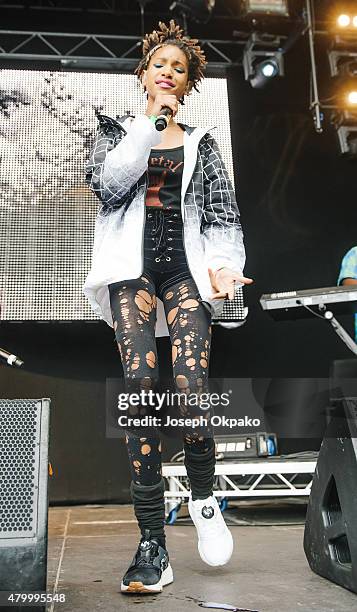 Willow Smith performs on day 3 of the New Look Wireless Festival at Finsbury Park on July 5, 2015 in London, England.