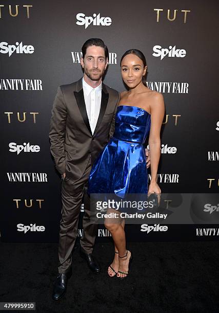 Actor Iddo Goldberg and actress Ashley Madekwe as Vanity Fair and Spike celebrate the premiere of the new series "TUT" at Chateau Marmont on July 8,...