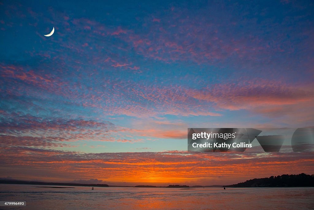 Sunset across Poole harbour