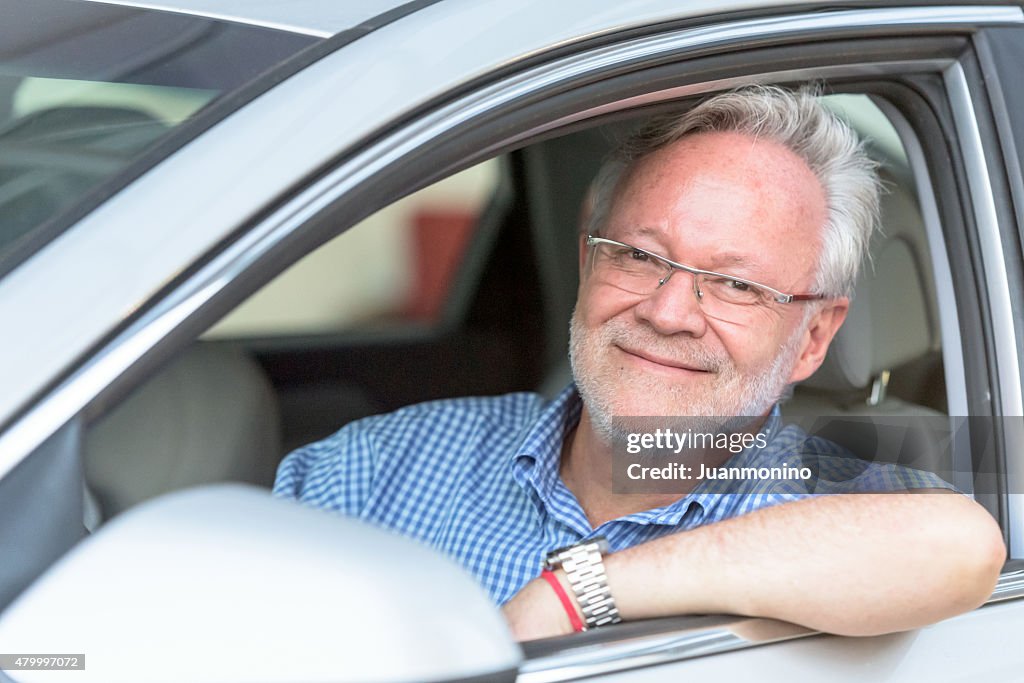 Smiling Caucasian Sixty years old man