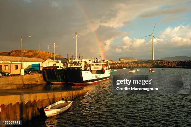 the rosses, burtonport. ferry to aranmore island - boat stock pictures, royalty-free photos & images