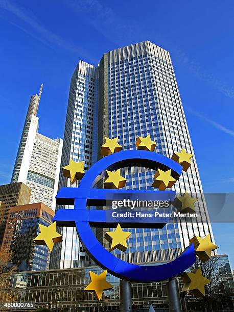 european central bank, frankfurt, main - european central bank stock pictures, royalty-free photos & images