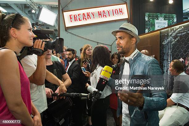 Patrice Boudibela attends the presentation of Sophia Thomalla & Friends - The Saga Continues for Freaky Nation on July 8, 2015 in Berlin, Germany.