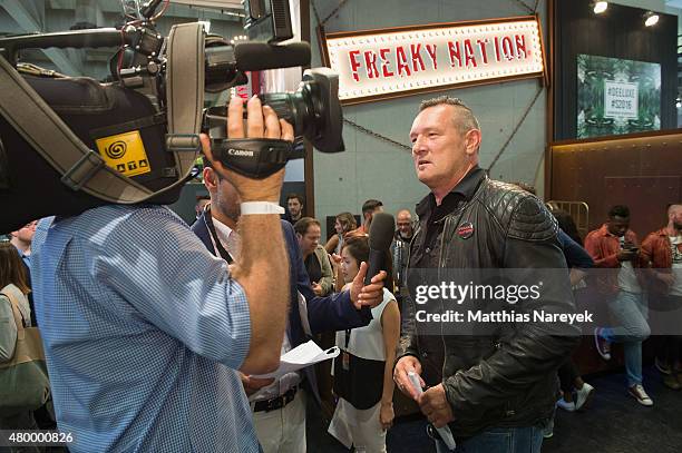 Daniel Weichel attends the presentation of Sophia Thomalla & Friends - The Saga Continues for Freaky Nation on July 8, 2015 in Berlin, Germany.