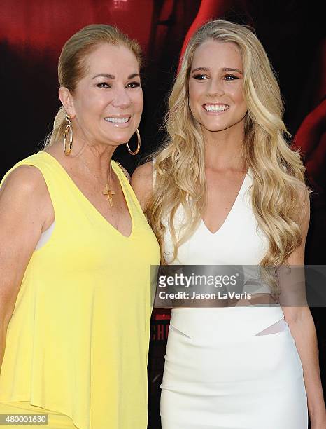Kathie Lee Gifford and Cassidy Gifford attend the premiere of "The Gallows" at Hollywood High School on July 7, 2015 in Los Angeles, California.