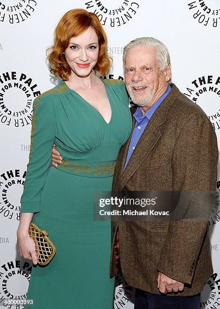 Actors Actress Christina Hendricks and Robert Morse attend The Paley Center For Media's PaleyFest 2014 Honoring "Mad Men" on March 21, 2014 in Los...