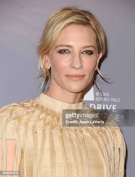 Actress Cate Blanchett attends the Rodeo Drive Walk of Style awards ceremony at Greystone Mansion on February 28, 2014 in Beverly Hills, California.