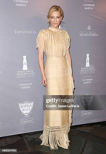 Actress Cate Blanchett attends the Rodeo Drive Walk of Style awards ceremony at Greystone Mansion on February 28, 2014 in Beverly Hills, California.