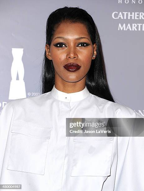 Model Jessica White attends the Rodeo Drive Walk of Style awards ceremony at Greystone Mansion on February 28, 2014 in Beverly Hills, California.