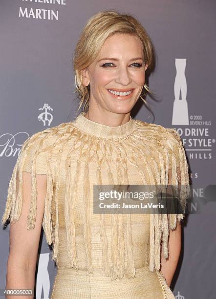 Actress Cate Blanchett attends the Rodeo Drive Walk of Style awards ceremony at Greystone Mansion on February 28, 2014 in Beverly Hills, California.