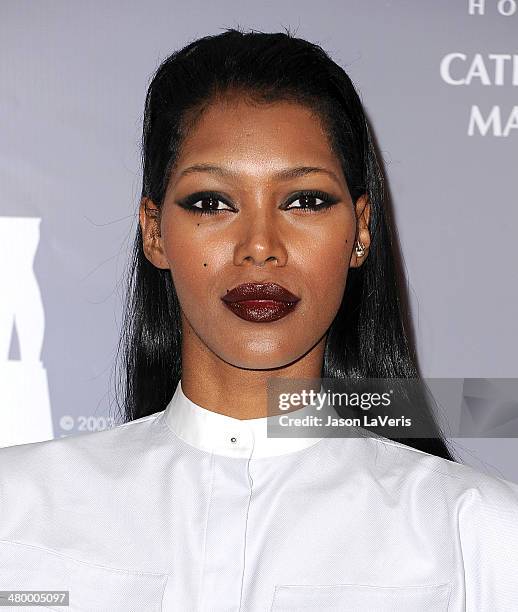 Model Jessica White attends the Rodeo Drive Walk of Style awards ceremony at Greystone Mansion on February 28, 2014 in Beverly Hills, California.