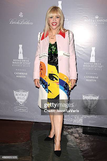 Costume designer Catherine Martin attends the Rodeo Drive Walk of Style awards ceremony at Greystone Mansion on February 28, 2014 in Beverly Hills,...