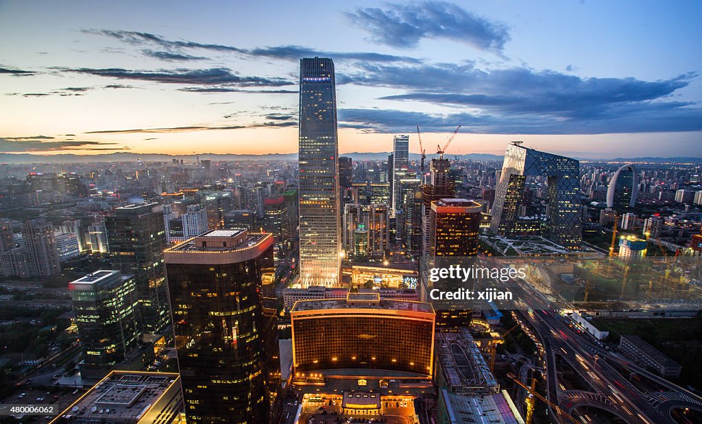 Aerial View Of Beijing Night High-Res Stock Photo - Getty Images