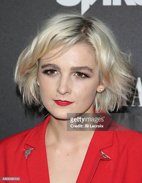 Allie Teilz attends Vanity Fair and Spike TV celebrate the premiere of the new series "TUT" held at Chateau Marmont on July 8, 2015 in Los Angeles,...