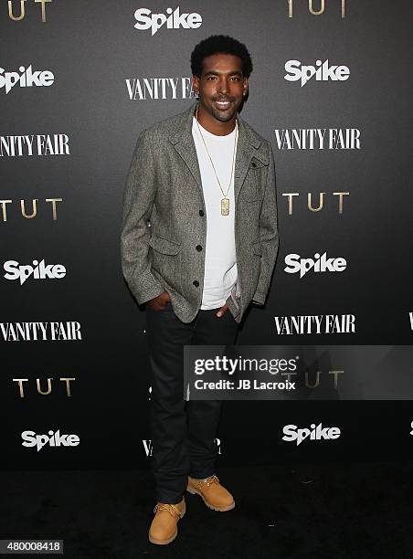 Marlon Yates attends Vanity Fair and Spike TV celebrate the premiere of the new series "TUT" held at Chateau Marmont on July 8, 2015 in Los Angeles,...