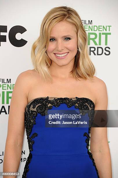 Actress Kristen Bell attends the 2014 Film Independent Spirit Awards on March 1, 2014 in Santa Monica, California.