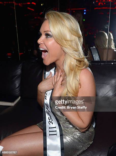Television personality Shanna Moakler celebrates her birthday at the Crazy Horse III Gentlemen's Club on March 21, 2014 in Las Vegas, Nevada.