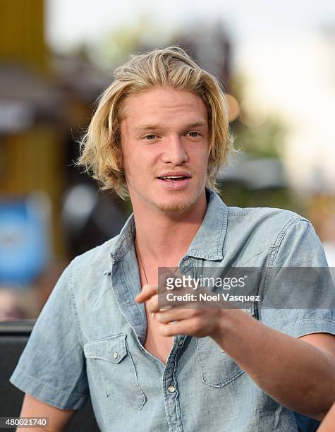 Cody Simpson visits "Extra" at Universal Studios Hollywood on July 8, 2015 in Universal City, California.