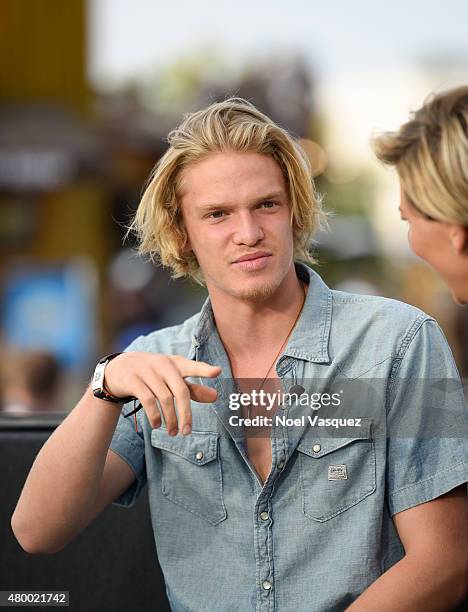 Cody Simpson visits "Extra" at Universal Studios Hollywood on July 8, 2015 in Universal City, California.