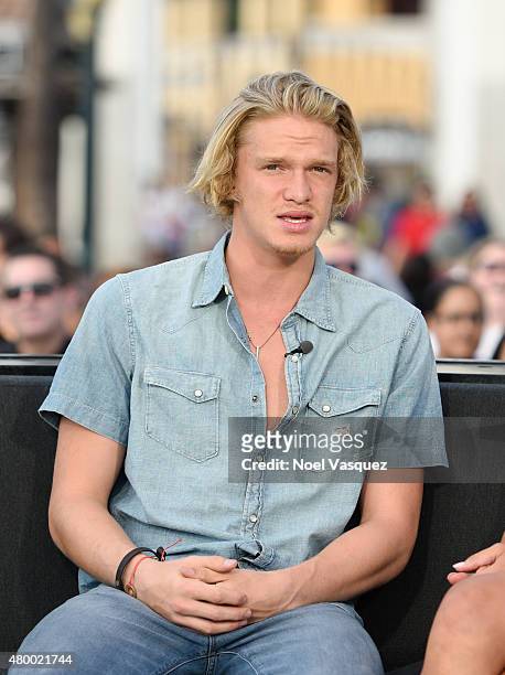 Cody Simpson visits "Extra" at Universal Studios Hollywood on July 8, 2015 in Universal City, California.