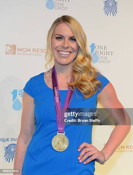 Olympic Gold Medal rower Esther Lofgren arrives at Cirque du Soleil's 2nd annual 'One Night for One Drop' at Aureole Las Vegas at the Mandalay Bay...